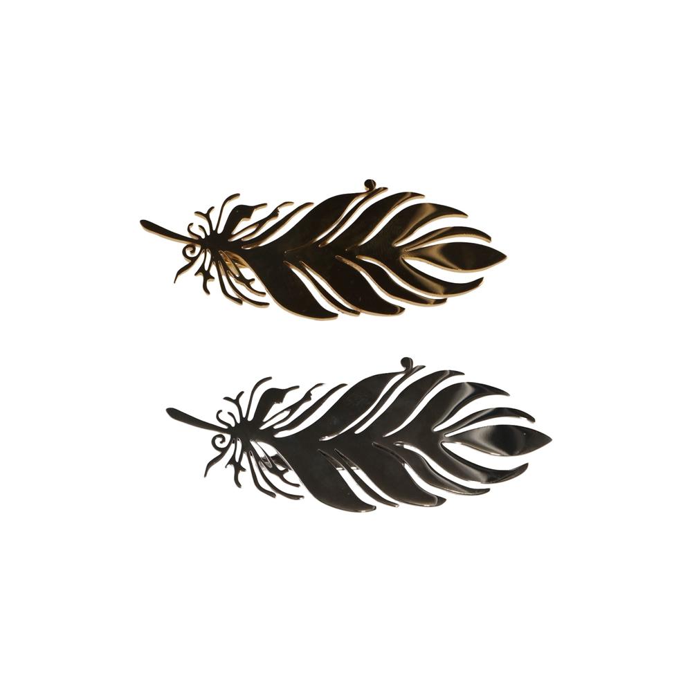 Metal Feather Pin Fashion Suit Collar Brooch Decoration Lapel Pins  Gifts