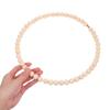 Guirnalda de Cuentas de Madera Kit de Corona DIY Aro Atrapasueños Corona de Cuentas de Madera Decoración Puerta Principal Fiesta de Primavera Halloween
