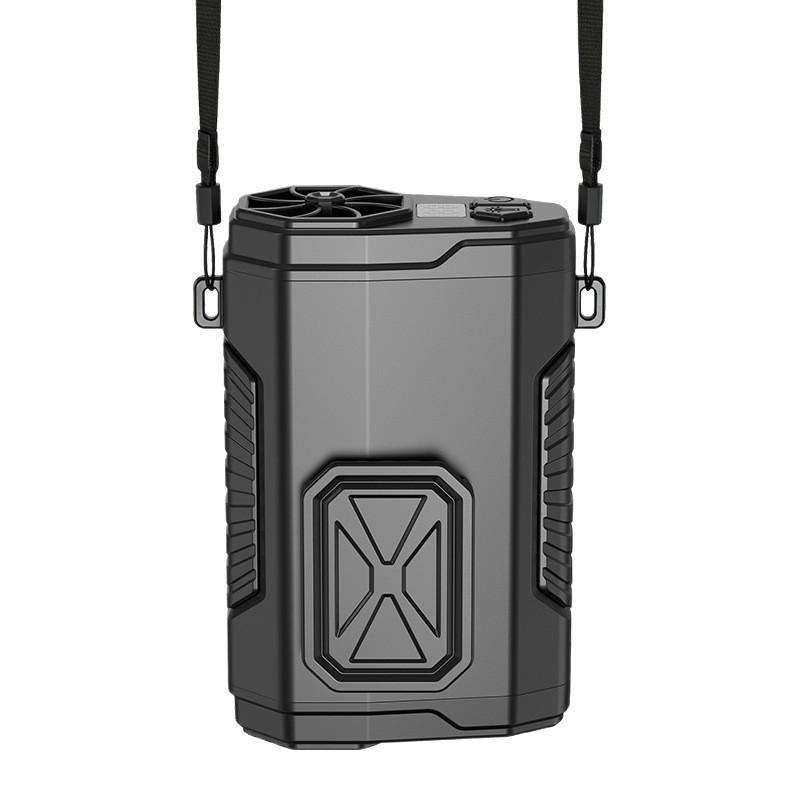 F25A Multi-functional High-Speed Portable Fan: Waist/Neck Hanging, Handheld, USB-Powered.