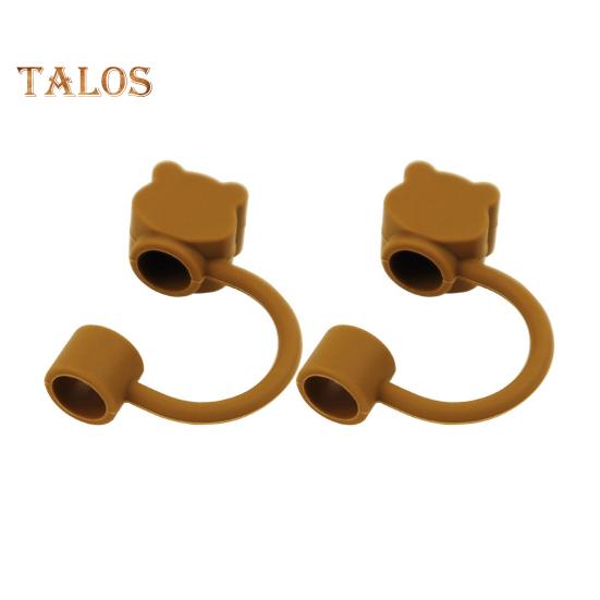 2/8 ks Silikonové krytky na brčka pro 40oz kelímky, opakovaně použitelné, design ve tvaru medvídka, chrániče konců brček, víčka, prachovka pro domov, kolej, restauraci