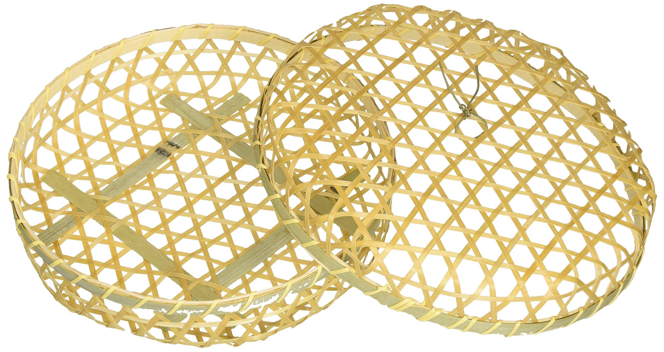 Yamako Bamboo 23429 Basket, Round, Large,