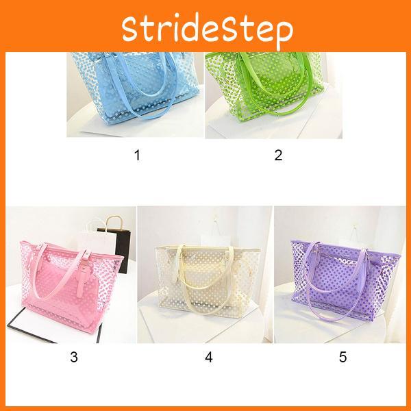 Premium Quality 2pcs/set Womens Clear Transparent Shoulder Bags For Fashion Enthusiasts