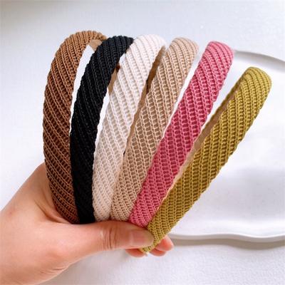 1 Herbst- und Winter-Strickwoll-Stirnband Net Red Neues Gesichtswasch-Stirnband Kleine einfache weiße Haarkarte Kopfschmuck weiblich