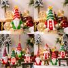 Knitted Crafted Beautifully Christmas Ornaments With Striped Gnome And Stars