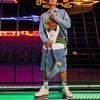 Li Ning X Disney Muppets Comet Collection Cartoon Print Washed Denim Jacket Men Jacket Light-Blue AJDR419-2
