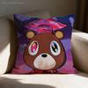 D-Dropout Bear YE Pillow Case Print Polyester Fiber 40X40 cm Home Sofa Throw Cushion Cover Decoration