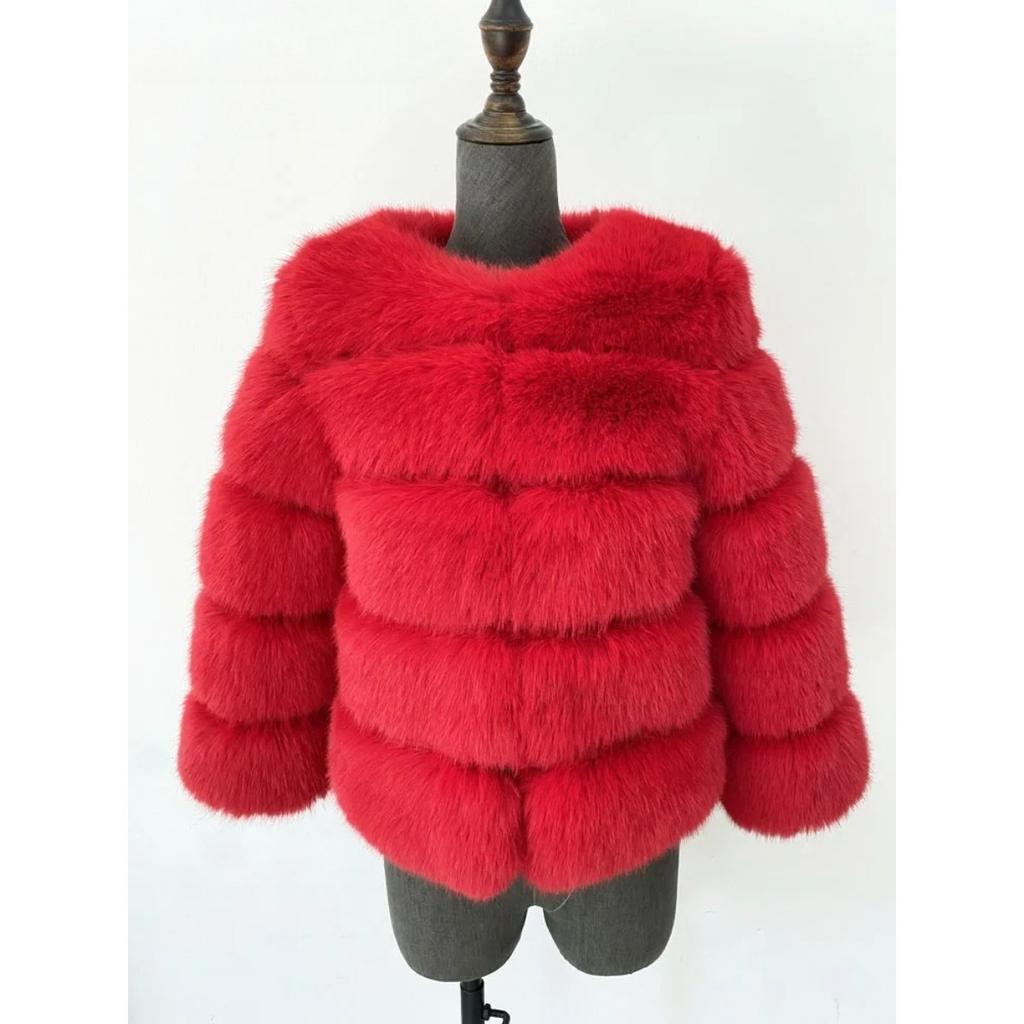 VAYLA Mink Coat Winter Black White Faux Fur Coat Woman Elegant Fluffy Faux Fur Jacket Top Short Fur Coats Woman Clothing