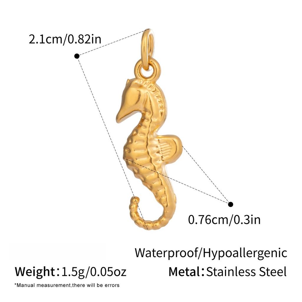  3PCS/Bag Ocean Style Seahorse Fish Conch DIY Jewelry Accessories Combination Pendant Handmade DIY Accessory