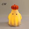 Desktop Night Light 1/3Pcs Halloween Pumpkin Ghost Light, Spooky LED Bedside Lamp, Battery Operated Mini Table for Bedroom Party