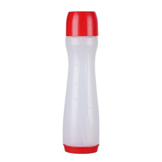 

700ml Cream Bottle, Small Mouth Refillable Squeeze Bottle, Leak Proof Condiment Bottle, Reusable Kitchen Storage Bottle for Sauce Dressing Honey червоний