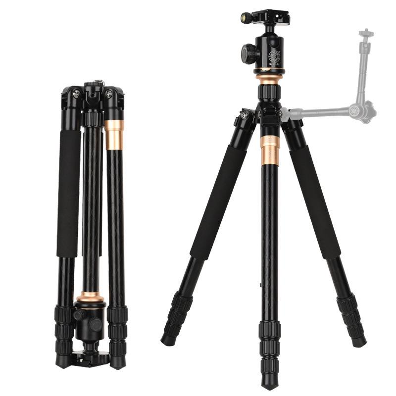 Lightweight Q999 Aluminum-Magnesium Alloy Folding DSLR Tripod - Portable & Stable for Shooting