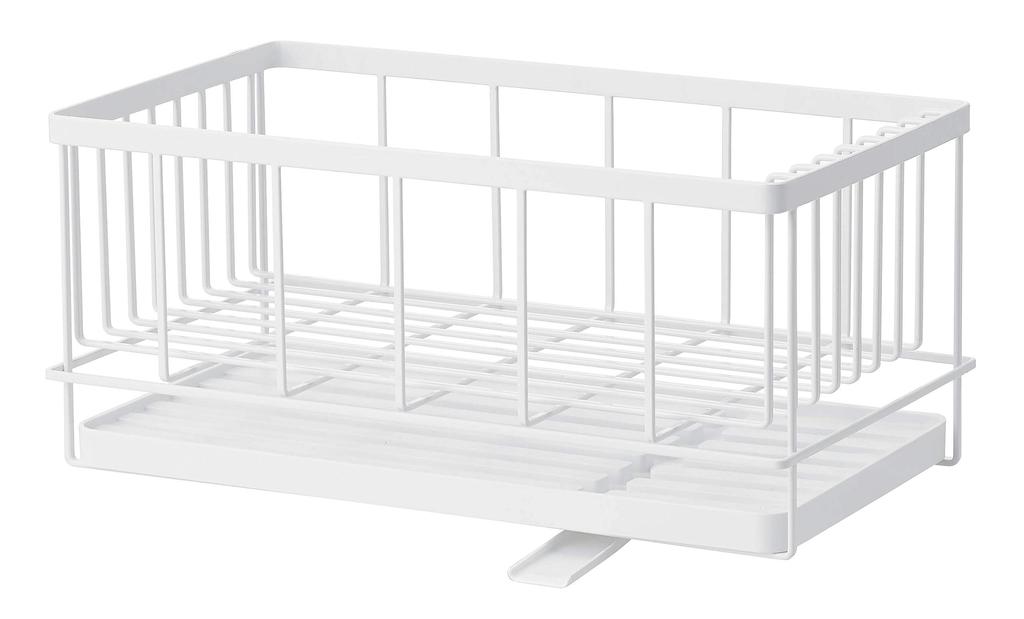 Yamazaki Jitsugyo (Yamazaki) Over the Sink Telescopic System Rack Drainer Rebasket L White Approx. W42.5XD23XH17.5cm Tower Can Be Freely Combined
