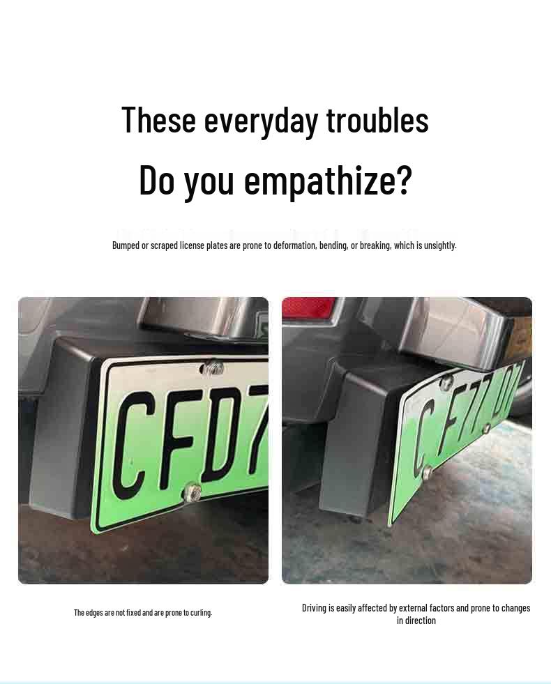 Mercedes E-Class 24-25 Green Plate Frame - New Energy Full Edge License Plate Holder.