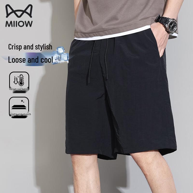MiiOW Men s Ice-Feel Breathable Casual Shorts 3XL