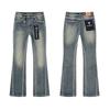 Valabasas Stil '' Retro Distressed Gewaschene Stretch Schlagjeans Herren Damen Streetwear Freizeit Hosen