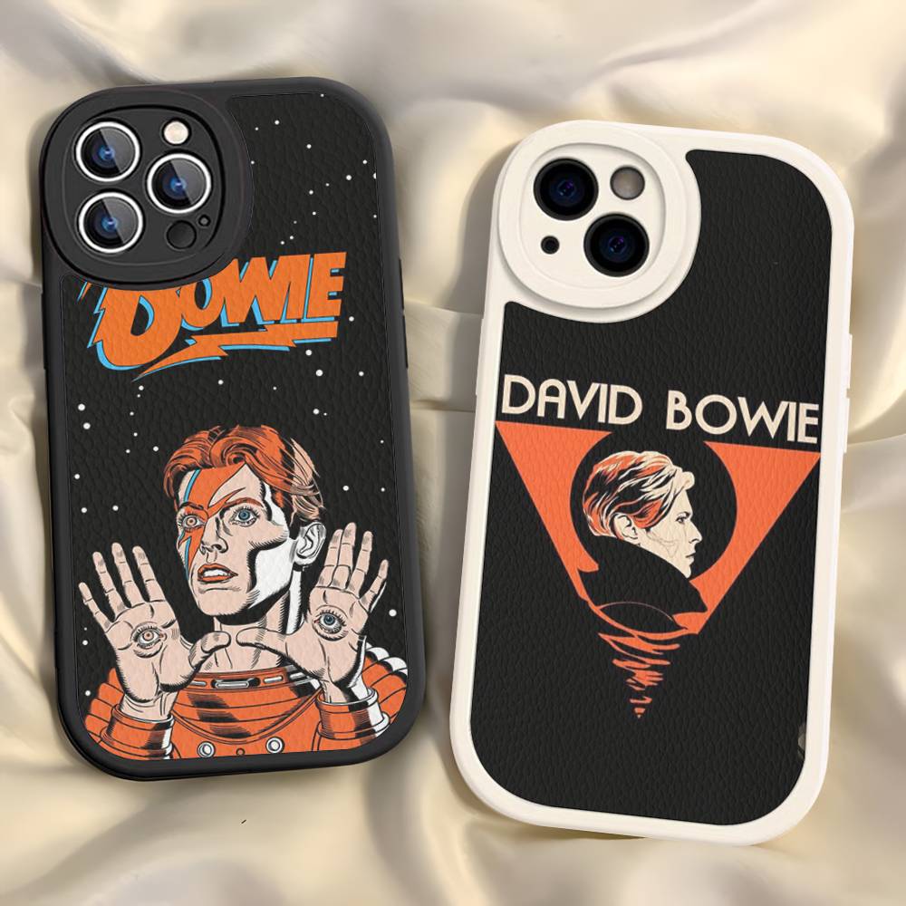D-David-Singer B-Bowies Phone Case For iPhone 16 15 14 13 12 11 Pro Max Plus Leather Shockproof Cover