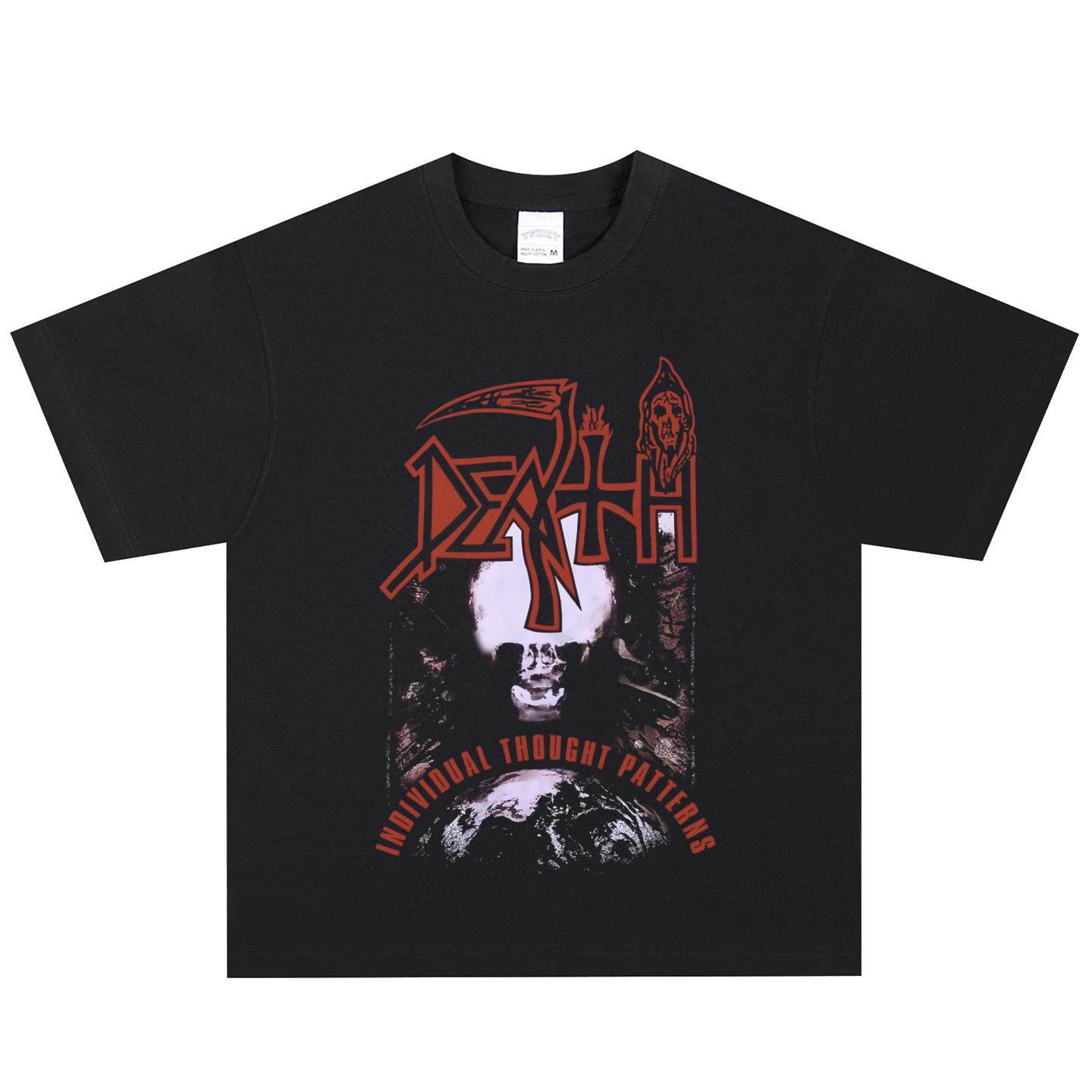 Death T-Shirt, Soft Fabric Casual Daily Wear L