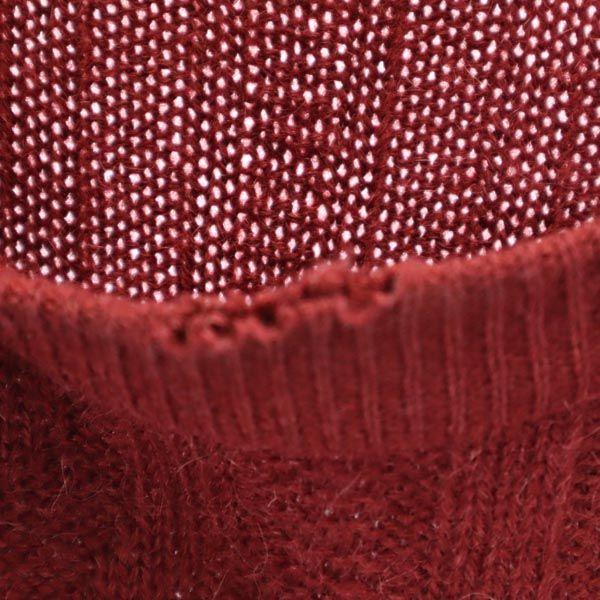 Yves Saint Laurent Wool Blend Long Sleeve Knit L Reddish Sweater Men's Used