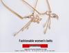 Elegant Korean-Style Rhinestone Waist Chain for Women - Versatile, Fashionable, and Elastic Thin Belt