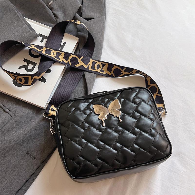 

Нишевая бабочка дизайн бриллиант красивая личность повседневная сумка через плечо 2024 популярная мода маленькая квадратная сумка чёрный