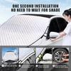 1 PC Car Half Car Cover Sunshade, Windshield Hood All-Season Protection Waterproof Dustproof Frostproof Portable Car Cloth, Outdoor Indoor Foldable