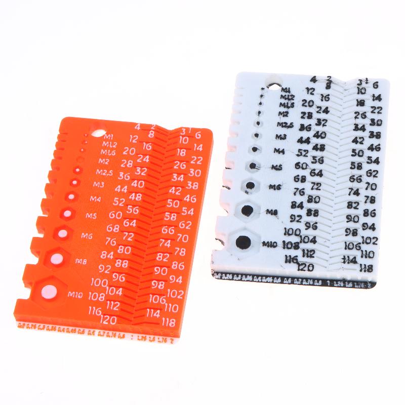 M1-M10 Schraubenmesswerkzeug, Tragbares Werkstattmaß, Ideales Geschenk für Männer, Praktischer Schreibtischhelfer