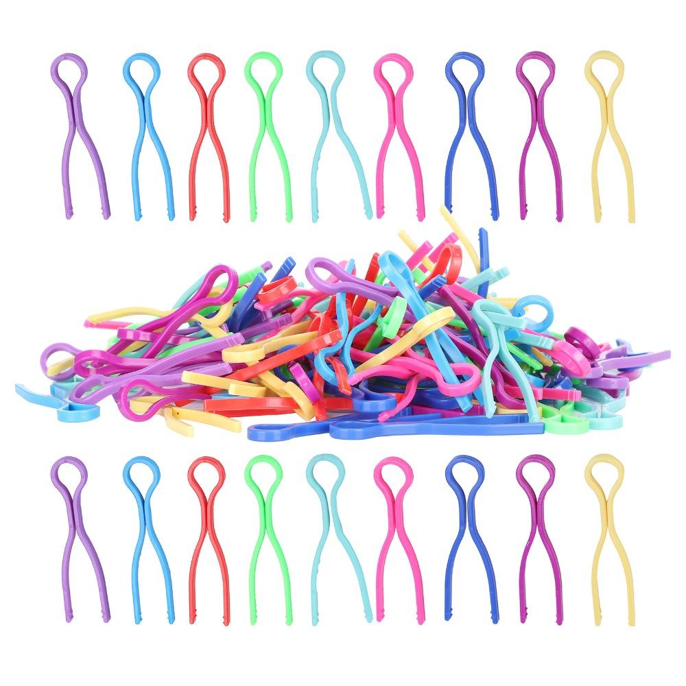 120pcs Plastic Clip Bobbin Thread Holders Colorful Bobbin Clips Sewing Machine Accessories