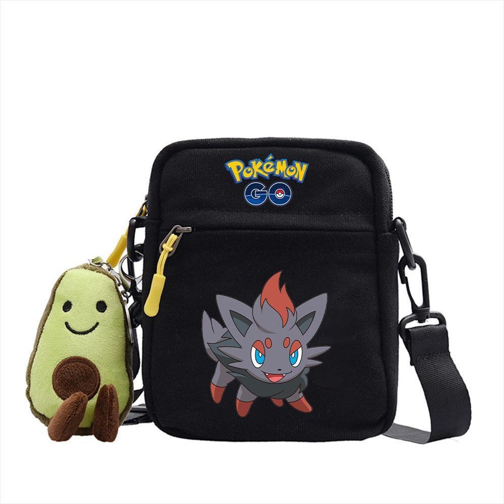 Plecak z anime Pokemon Mała płócienna torba na ramię z kieszenią na zamek do codziennego użytku