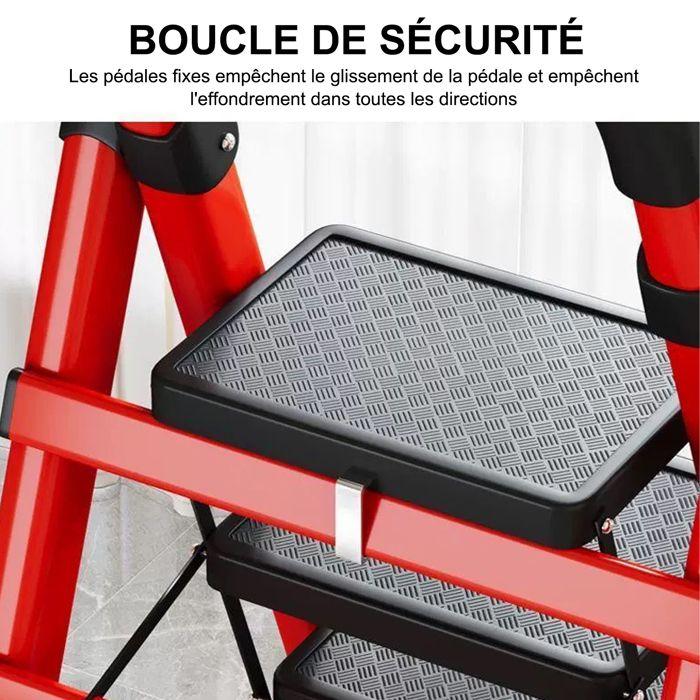 Escabeau - FOXSPORT - 2 Marches - Pliable en Acier - Capacité 150 KG - Antidérapant