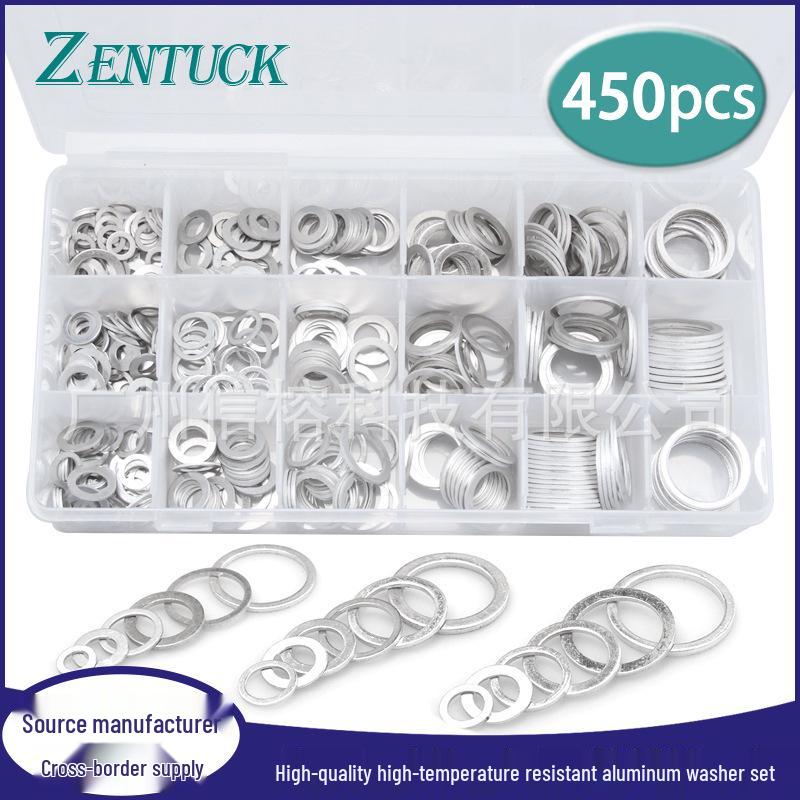 

450PCS High-Temperature Resistant Aluminum Washer Set