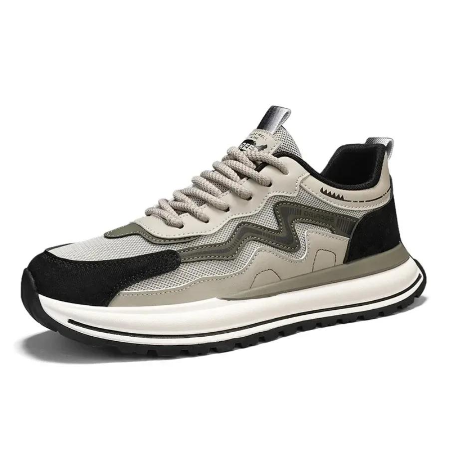 

Men Sneakers2025 Flat Breathable Sneakers Male Comfort Training Shoes Running Sneakers Shoes For Men Walk Sports tenis masculino 44 чорний