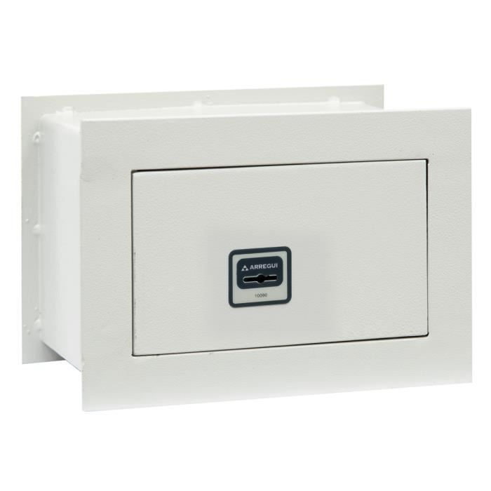 Coffre-fort à emmurer arregui ideal 5 271300 - arregui - gris - ouverture à clé - 4 l - étagère amovible