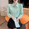 Long Sleeve Women's Shirt Stylish Spring  Autumn New Clothing Ladies Solid Top