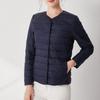 Winter New Two-wear Single-breasted Light Short Down Jacket Women's Slim Liner Jacket Round Neck V-neck