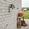 Wall-Mounted Bell with Pull Cord Antique Bronze for Entryway, Porch, Shop Owners