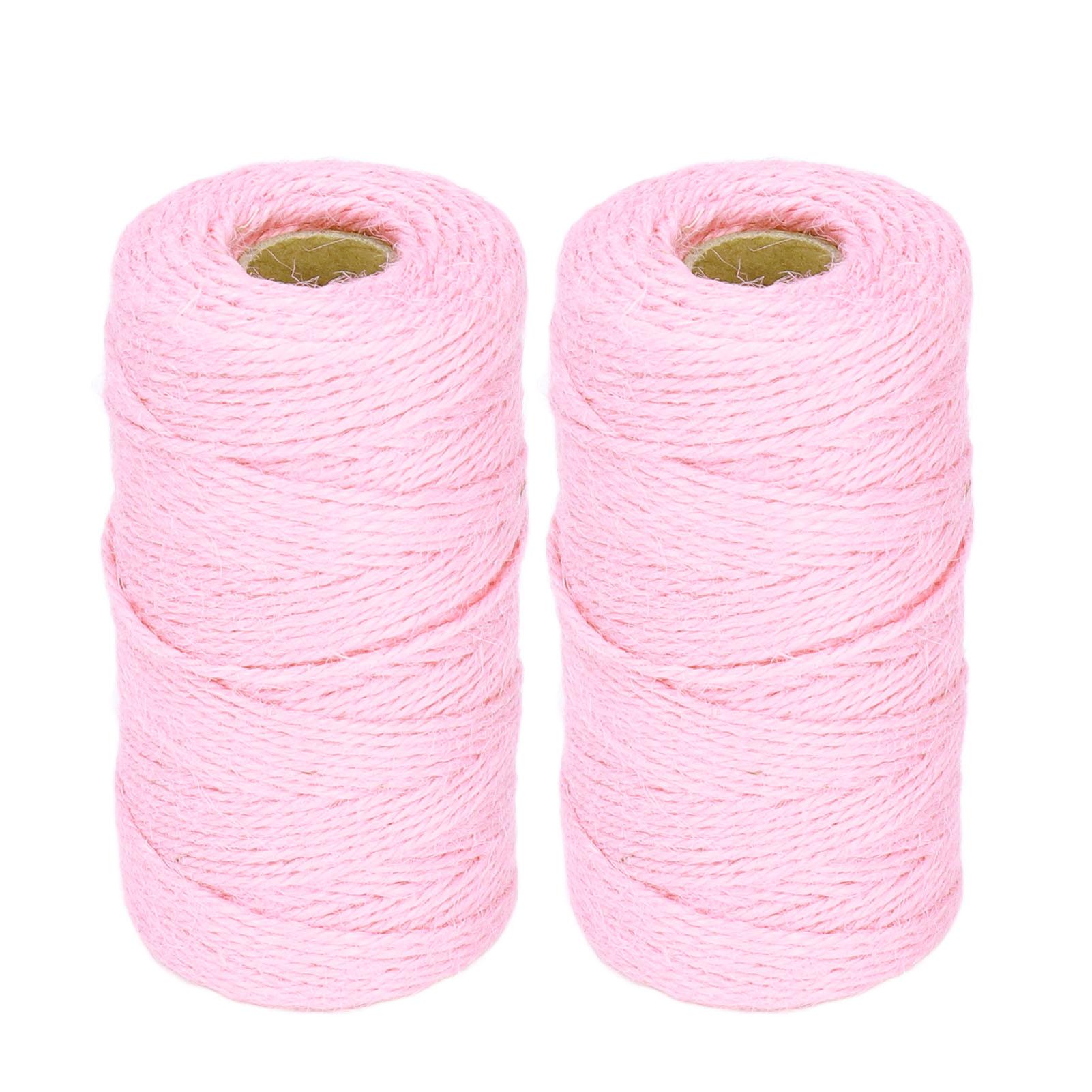 

2Pcs Cotton Rope Pink Comfortable Touch Lightweight Durable Breathable Feeling DIY Tool