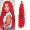 Women Long Curly Hair Bundles Natural Looking Fluffy Crochet Boho Braids Braiding Hair Deep Wave Synthetic Ponytail Hair Extension