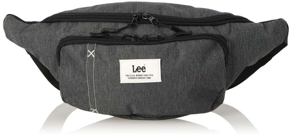 Lee Polyester Waist and Body Sonic+ (Denim-Style) Water-Repellent 2-Way Bag, Black, 320-1333, 320-1333-01