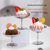 Stainless Steel Salad Cup Food Grade Ice Cream Cup Goblet Retro Dessert Bowl Fruit Yogurt Snack Bowl Household Kitchen Tools