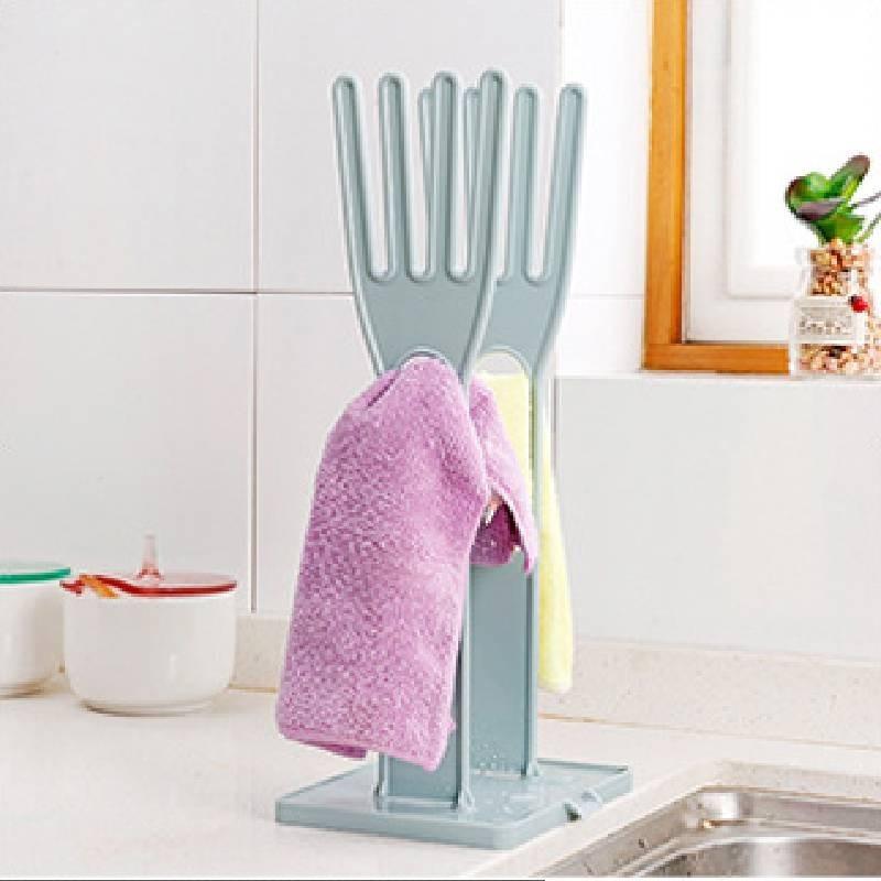 Creative Plastic Multi-purpose Portable Glove Rack For Kitchen Storage Blue