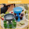Elegant 6 Shot Glass Dispenser And Holder For Parties With Colorful Glasses