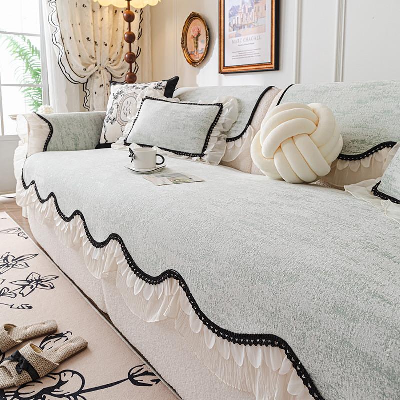 1pcs Chenille Couch Cushion for Living Room Four Seasons Universal Seat Mat Machine Washable Anti Slip Furniture Protector