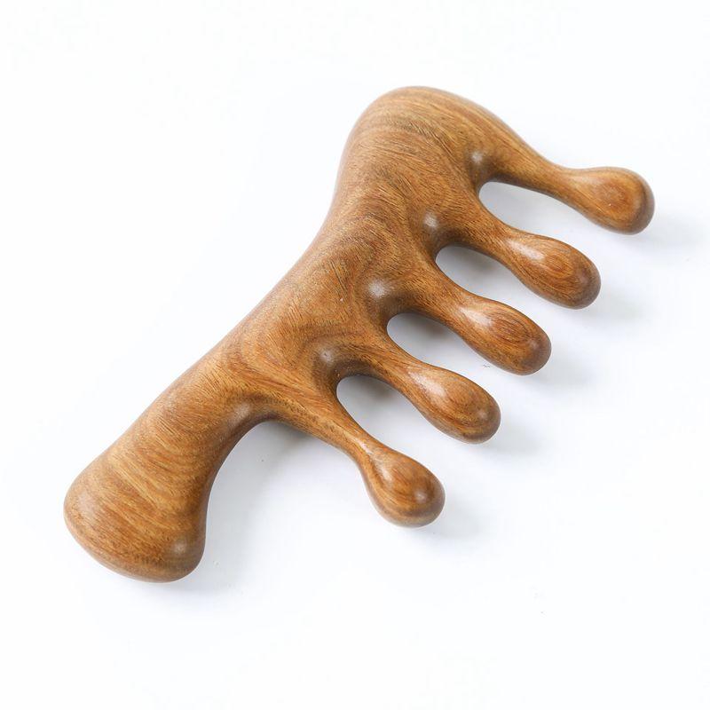 Hair Massage 8 Types Comb 5 Teeth Natural Ebony Comb Head  Handmade Anti Static Comb Meridian Massage ToolFor Massage & Scraping