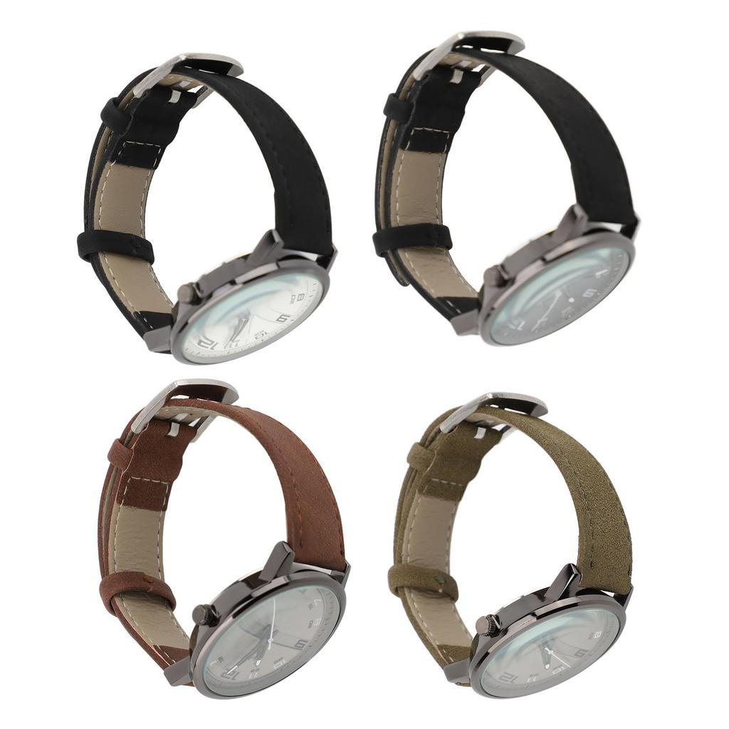 Ceas de Mână pentru Bărbați Casual Analog Cuarț Dată Minimalist Ceas Fashion cu Curea din Piele PU pentru Birou Afaceri