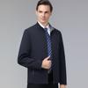 Men's Double-Sided Stand-Collar Jacket - Spring & Autumn Business Casual Coat for Middle-Aged Dads