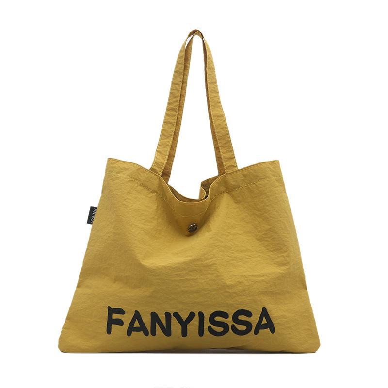 

Повседневная универсальная холщовая сумка Женская сумка через плечо большой вместимости Портативная сумка-тоут Студенческая сумка для книг жёлтый
