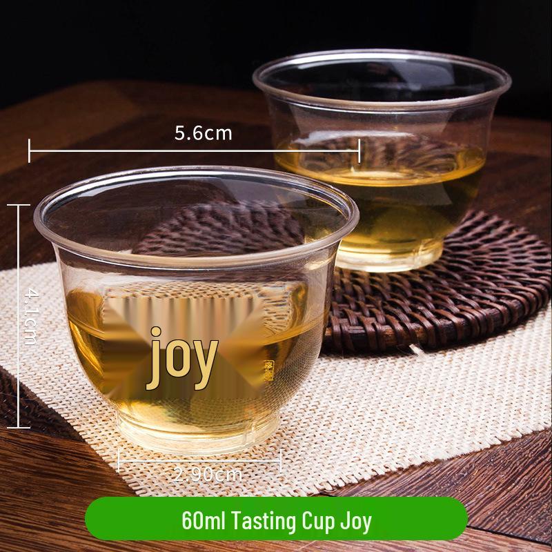 Disposable Transparent Food-Grade Plastic Cups, Thickened for Household & Reception Use