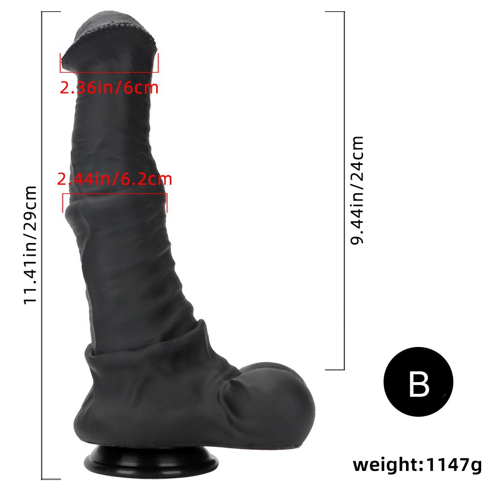 Dark Horse Silicone Dildo Oversized Anal Plug Masturbator Soft Anal Dilator Fisting Sex Toy Strap on Penis Realistic Dick