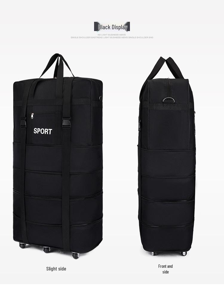 Foldable Aviation Checked Luggage: Extra Large Men's Wheeled Duffle Backpack