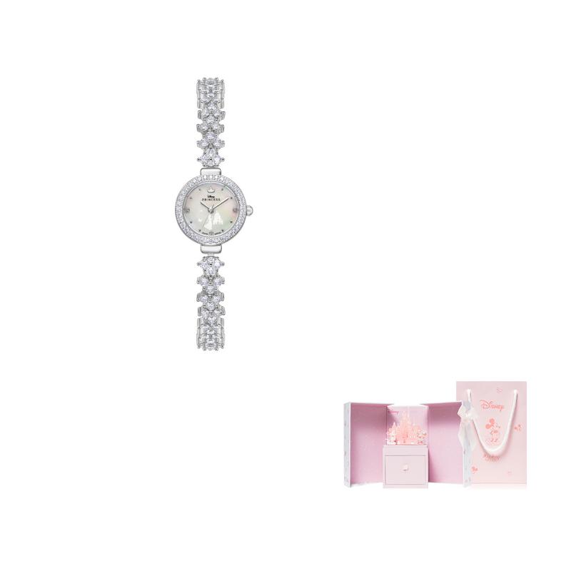Disney Princess Fashion Elegant Compact Commuter Dating Versatile Student Watch Quartz Movement Women watches Mother-Of-Pearl PR-21032